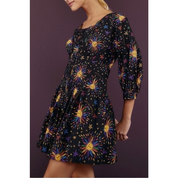 NWT Farm Rio Rainbow Suns Organic Cotton Mini Dress - Picture 4 of 10